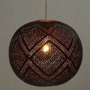 Perforated Globe Pendant - Diamond | west elm